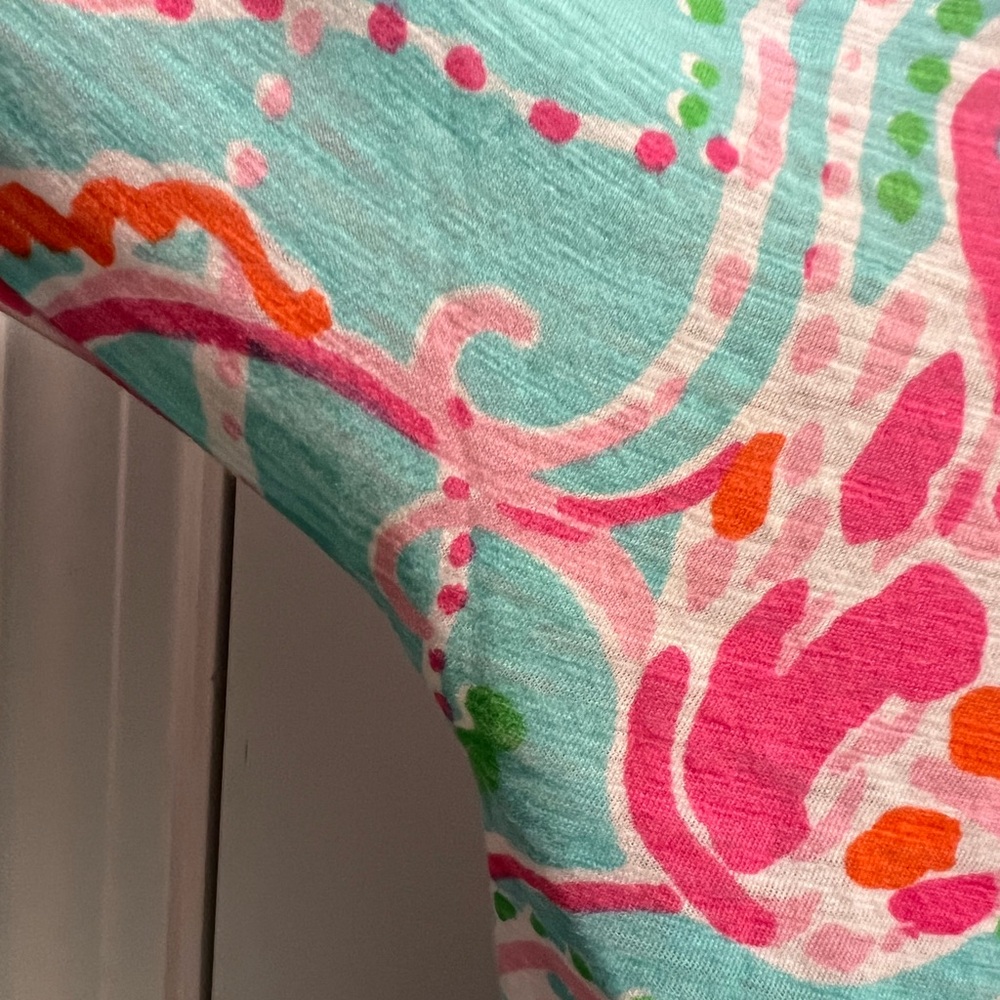 Lilly Pulitzer Eliza dress size L Jellies be jammin blue pink jellyfish - Picture 3 of 10